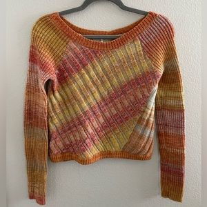 Free People orange and yellow fade sweater